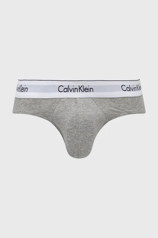 szary Calvin Klein Underwear slipy (3-pack)