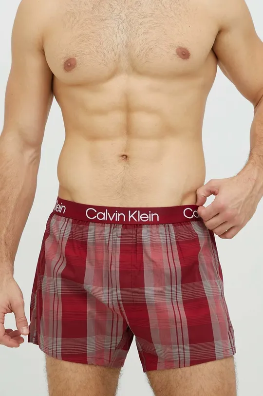 Boxerky Calvin Klein Underwear burgundské