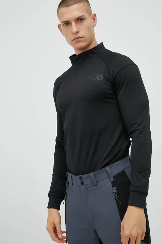 μαύρο Λειτουργικό μακρυμάνικο πουκάμισο 4F