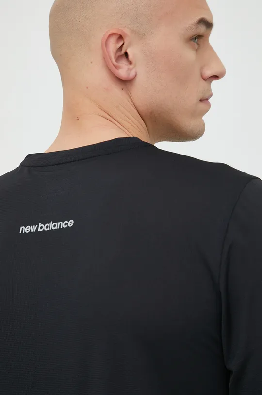 μαύρο Μακρυμάνικο μπλουζάκι για τρέξιμο New Balance Accelerate