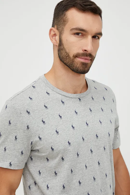 szary Polo Ralph Lauren t-shirt piżamowy bawełniany