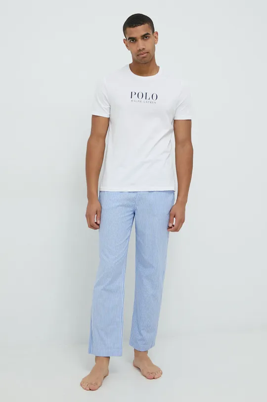 modrá Bavlnené pyžamo Polo Ralph Lauren Pánsky
