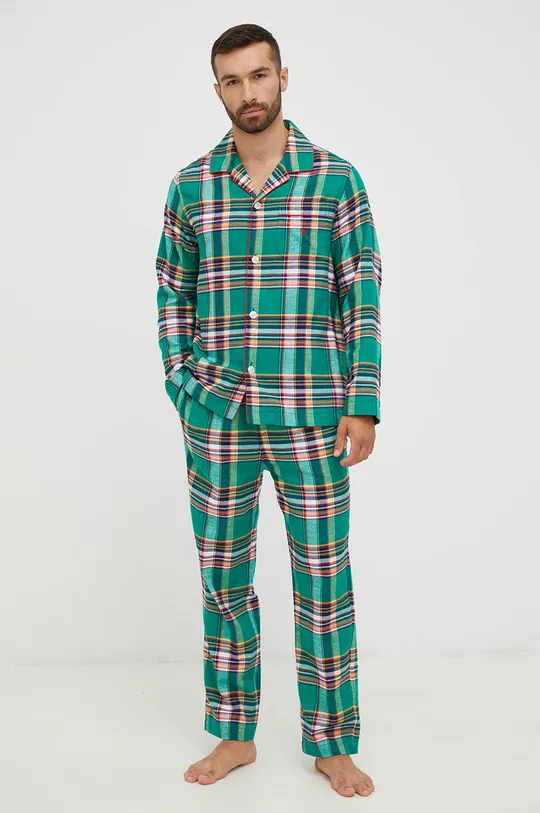 zelená Bavlnené pyžamo Polo Ralph Lauren Pánsky