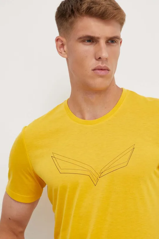 κίτρινο Αθλητικό μπλουζάκι Salewa Pure Eagle Frame Dry