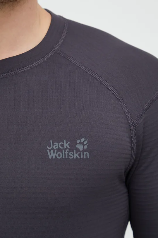 γκρί Jack Wolfskin λειτουργικό μακρυμάνικο πουκάμισο