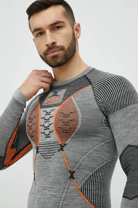 szary X-Bionic longsleeve funkcyjny Apani 4.0 Merino