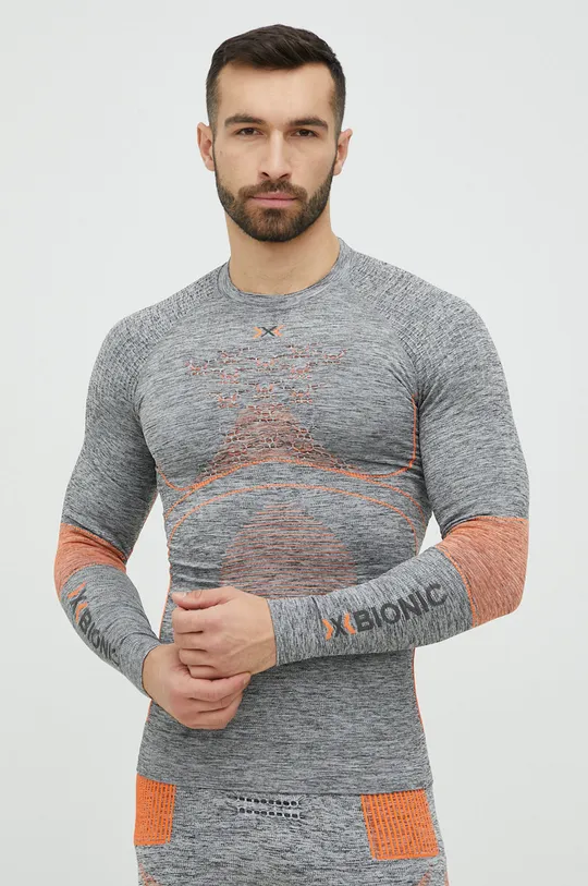 γκρί Λειτουργικό μακρυμάνικο πουκάμισο X-Bionic Energy Accumulator 4.0