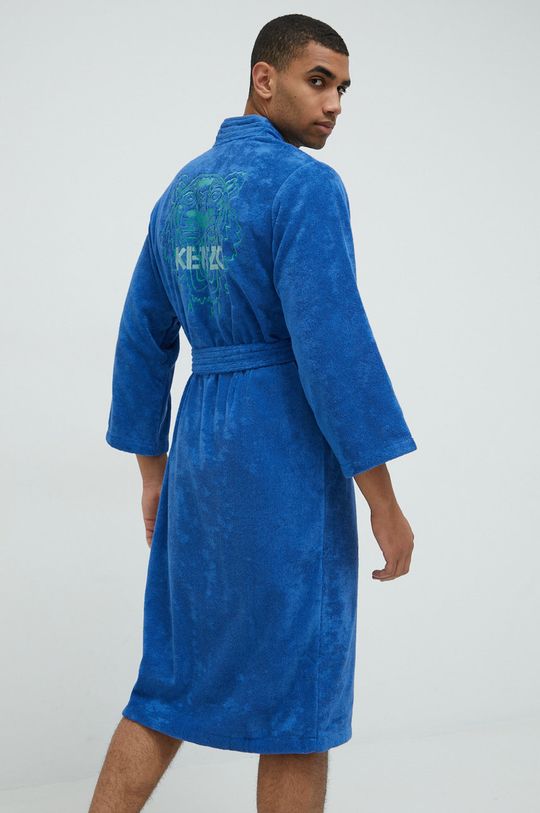 niebieski Kenzo szlafrok bawełniany Męski