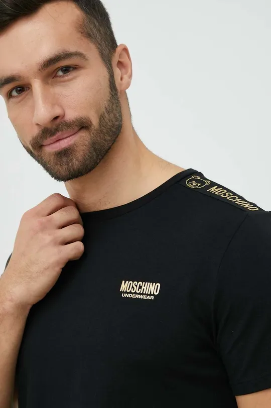Kratka majica in boksarice Moschino Underwear črna
