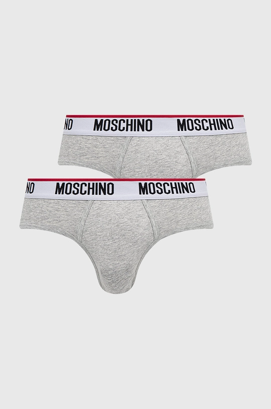 szary Moschino Underwear slipy 2-pack Męski