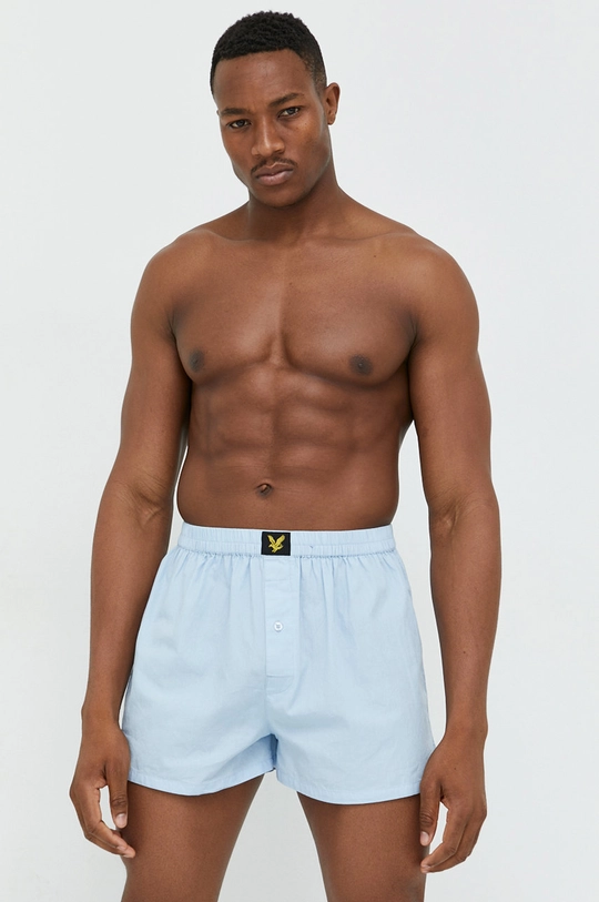 Lyle & Scott pamut boxeralsó 3 db sötétkék