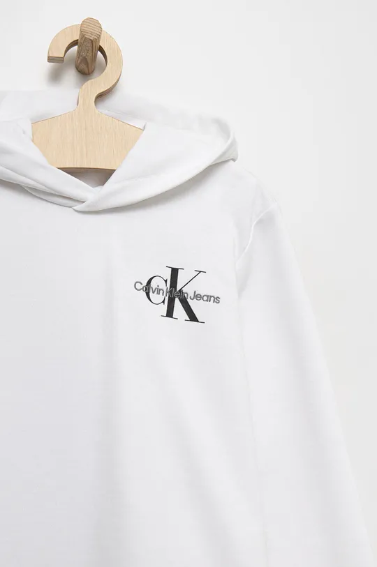 Дитяча бавовняна кофта Calvin Klein Jeans  Основний матеріал: 100% Бавовна Підкладка капюшона: 100% Бавовна Резинка: 97% Бавовна, 3% Еластан