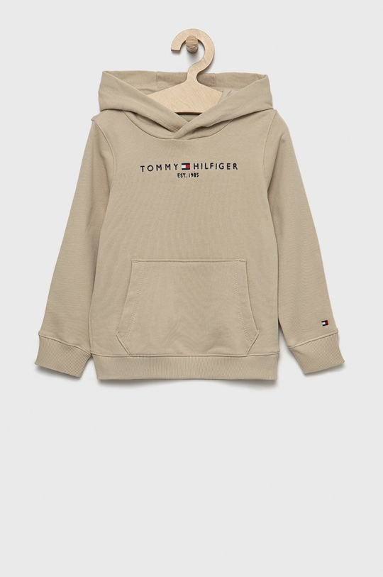 bež Dječja pamučna dukserica Tommy Hilfiger Za dječake