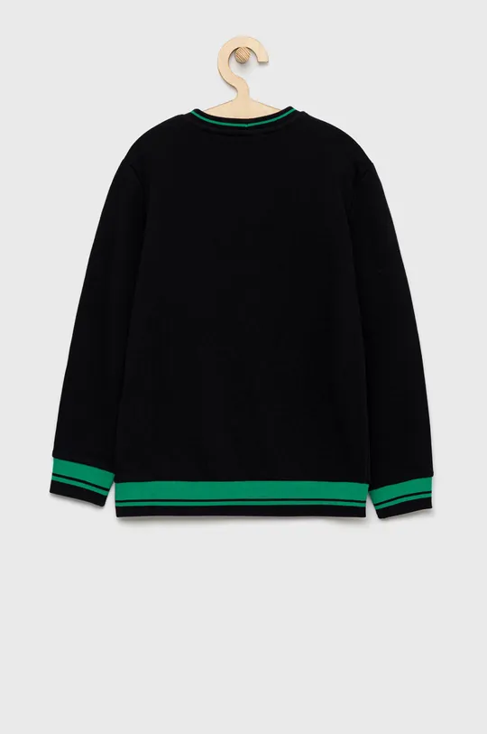 Παιδική βαμβακερή μπλούζα United Colors of Benetton μαύρο