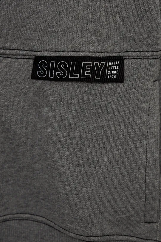 Παιδική βαμβακερή μπλούζα Sisley γκρί