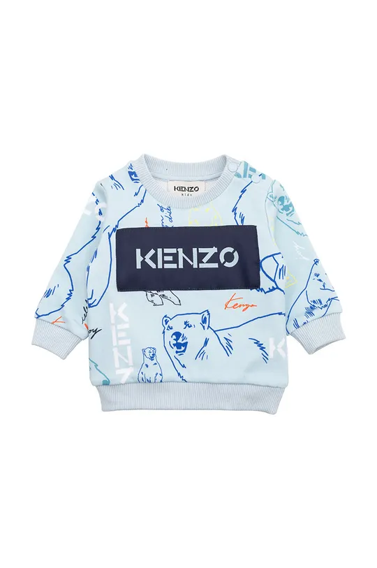 plava Dječja pamučna dukserica Kenzo Kids Za dječake