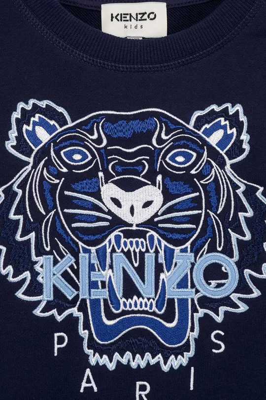 Παιδική βαμβακερή μπλούζα Kenzo Kids σκούρο μπλε