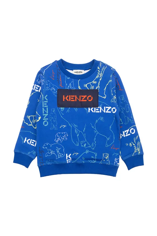 granatowy Kenzo Kids bluza bawełniana dziecięca Chłopięcy
