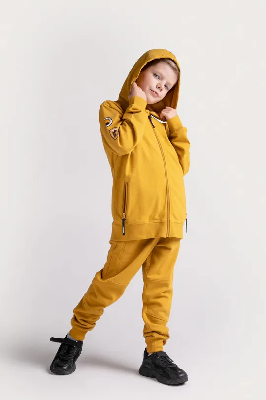 žltá Detská bavlnená mikina Coccodrillo Chlapčenský