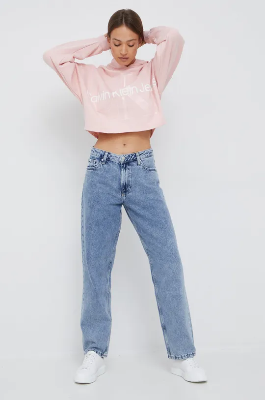 Calvin Klein Jeans bluza bawełniana J20J218986.9BYY różowy