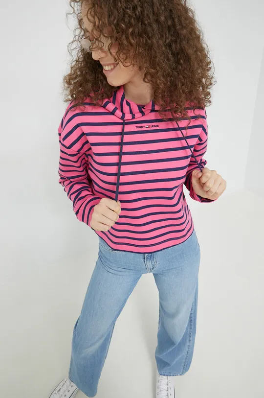 ροζ Μπλούζα Tommy Jeans Γυναικεία