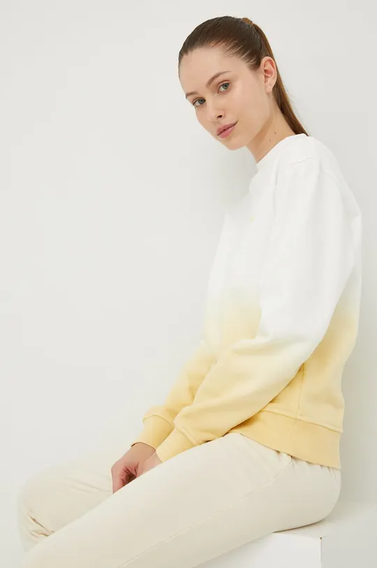 κίτρινο Βαμβακερή μπλούζα Guess Γυναικεία