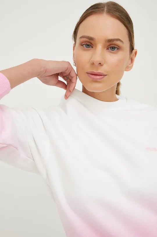 ροζ Βαμβακερή μπλούζα Guess