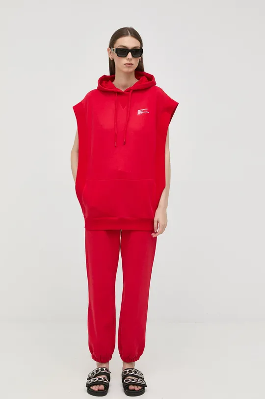 Βαμβακερή μπλούζα Patrizia Pepe κόκκινο