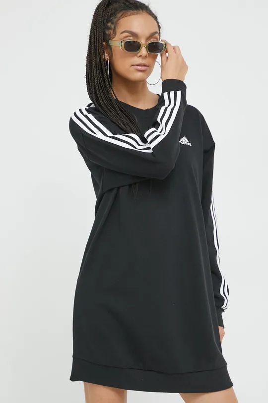μαύρο Βαμβακερή μπλούζα adidas Γυναικεία