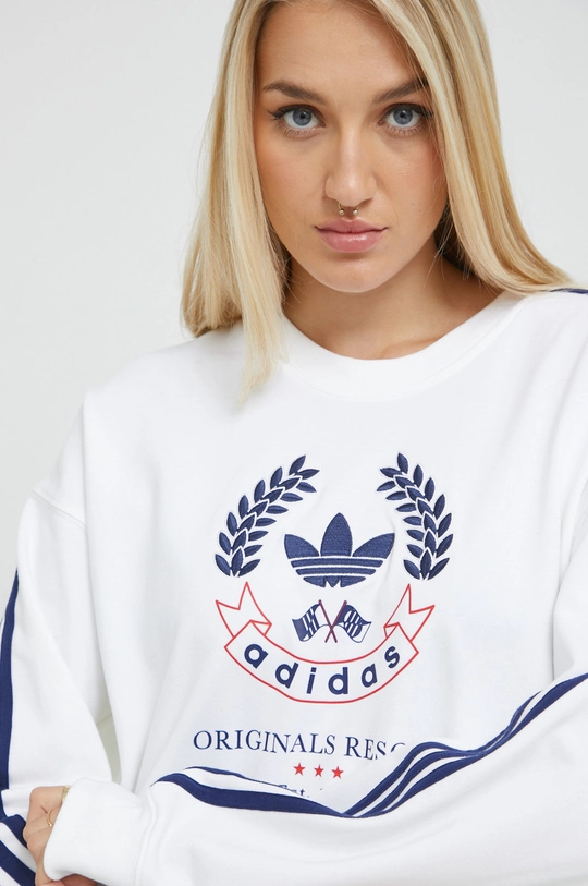 biela Bavlnená mikina adidas Originals