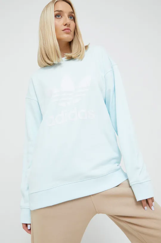 blue adidas Originals cotton sweatshirt Women’s