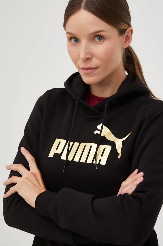 Puma felső  Jelentős anyag: 68% pamut, 32% poliészter Kapucni bélés: 100% pamut Szegély: 96% pamut, 4% elasztán