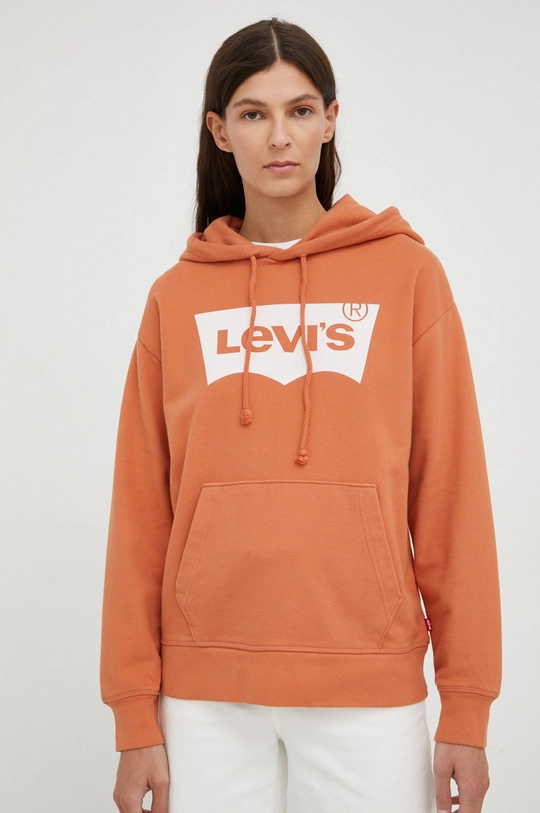 Levi's bluza bawełniana pomarańczowy