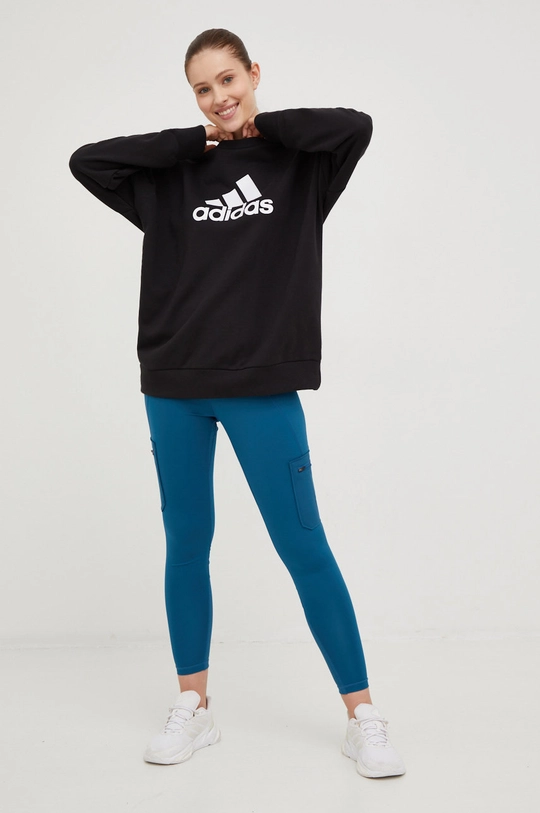 Bavlnená mikina adidas Performance čierna