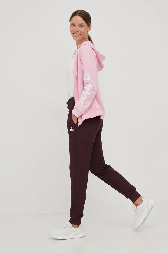 różowy adidas dres sportowy Damski