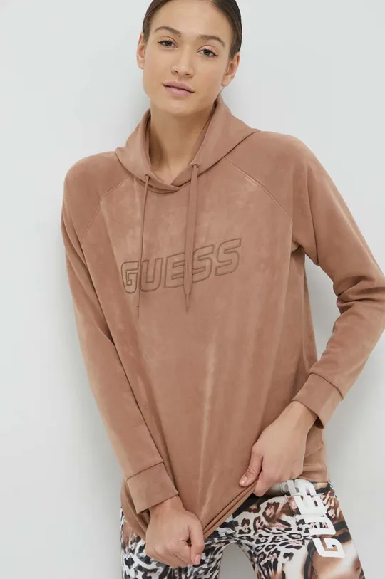 brązowy Guess bluza