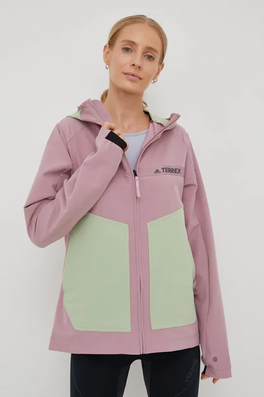 рожевий Куртка outdoor adidas TERREX Жіночий