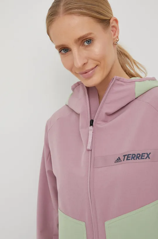 różowy adidas TERREX kurtka outdoorowa