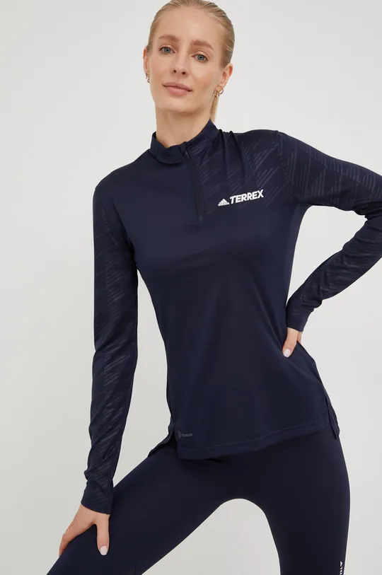 σκούρο μπλε Αθλητική μπλούζα adidas TERREX Γυναικεία