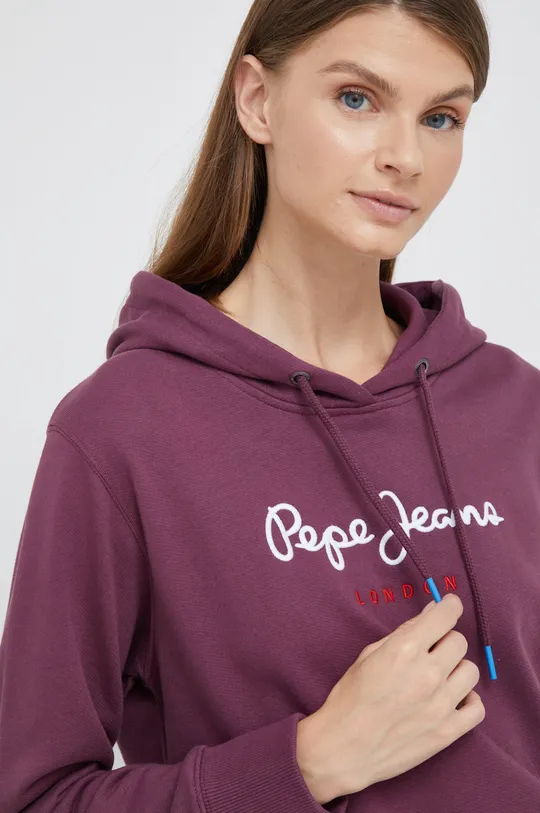 фиолетовой Хлопковая кофта Pepe Jeans