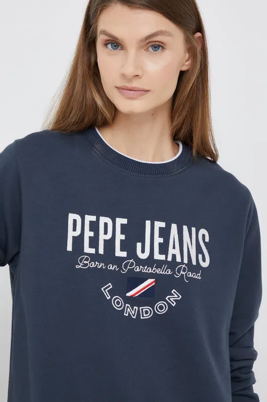 σκούρο μπλε Βαμβακερή μπλούζα Pepe Jeans