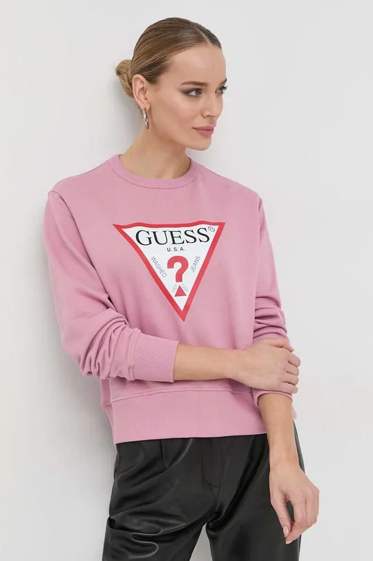 ροζ Μπλούζα Guess Γυναικεία