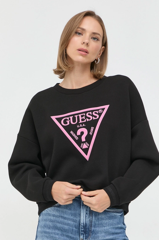 czarny Guess bluza Damski