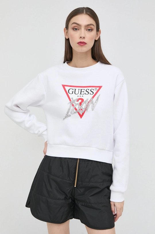 λευκό Μπλούζα Guess