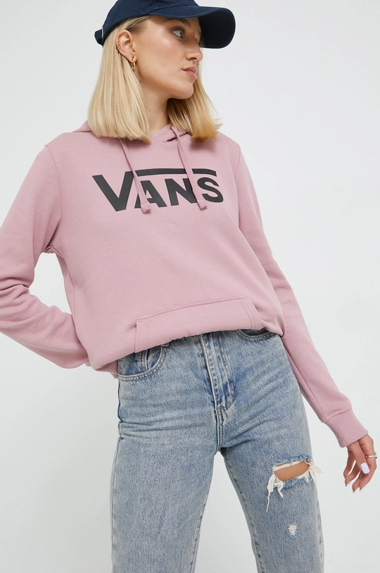 różowy Vans bluza bawełniana Damski