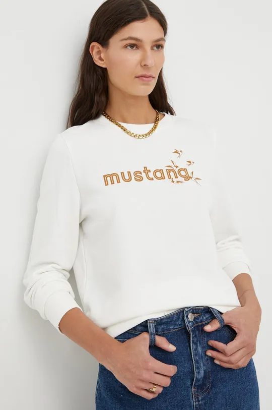 λευκό Μπλούζα Mustang Γυναικεία