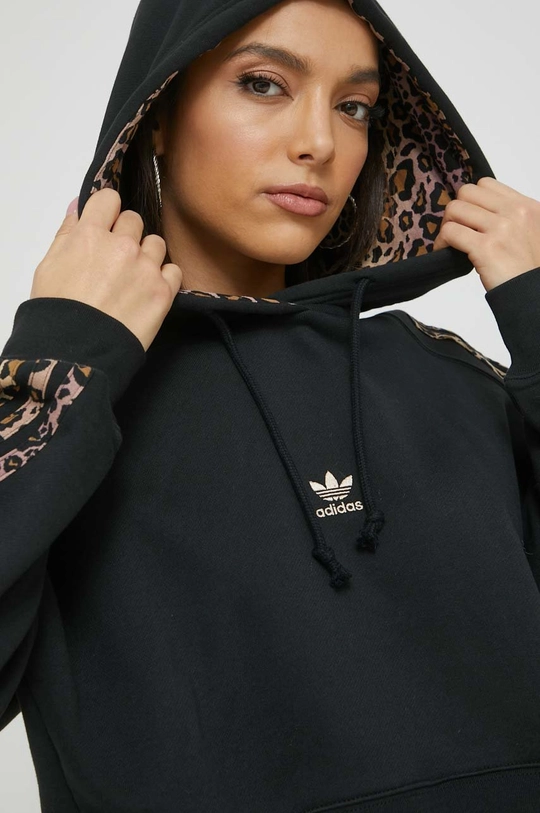 crna Pamučna dukserica adidas Originals Ženski