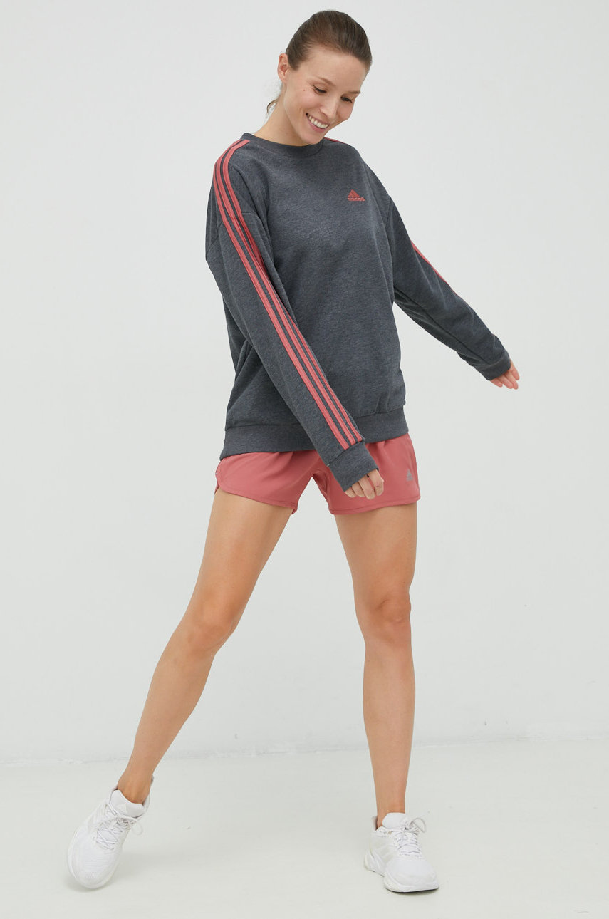 Кофта adidas жіноча колір сірий однотонна | ANSWEAR.ua