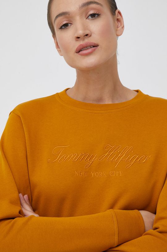 bursztynowy Tommy Hilfiger bluza bawełniana