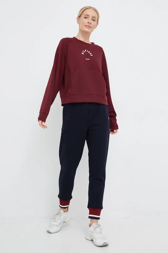 Mikina Tommy Hilfiger burgundské